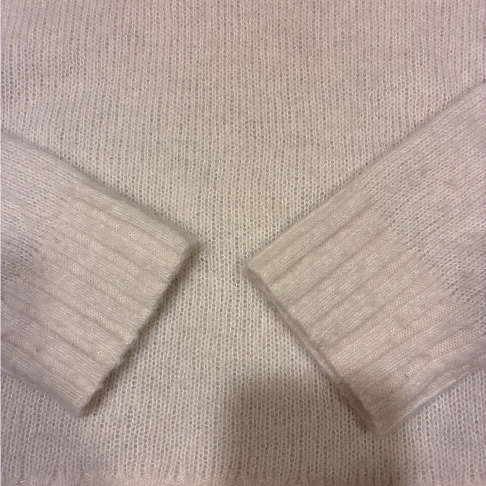 Everlane The Alpaca Cropped Crewneck Sweater Snow Women's XL - Picture 5 of 7